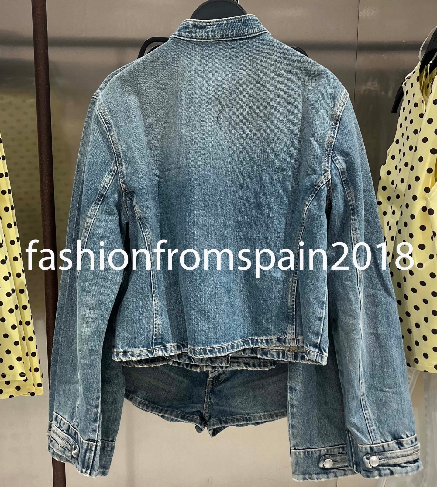 ZARA NEW WOMAN ARMY TRF FITTED BUTTON DENIM JACKET BLUE XS-XXL 0695/074/400