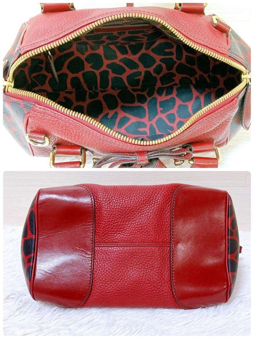Burberry Blaze Animal Print Calfskin 2Way Bag H18cm7.1in W35cm13.8in japan