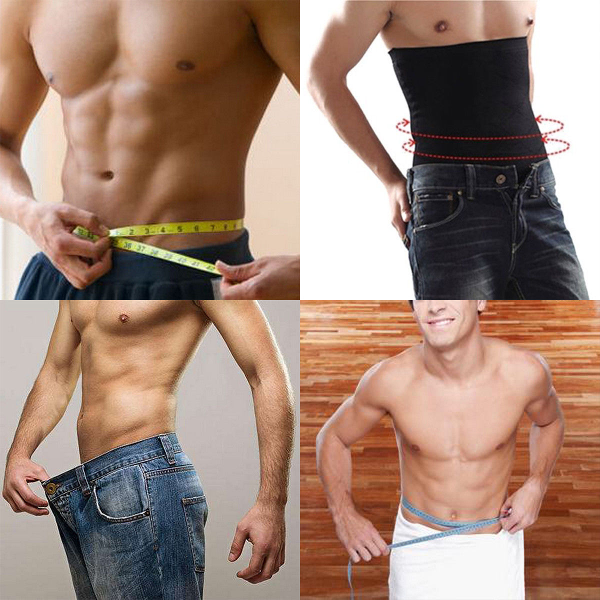 Men Abdomen Control Belt Band Tummy Control Compression Slimming Body Shaper