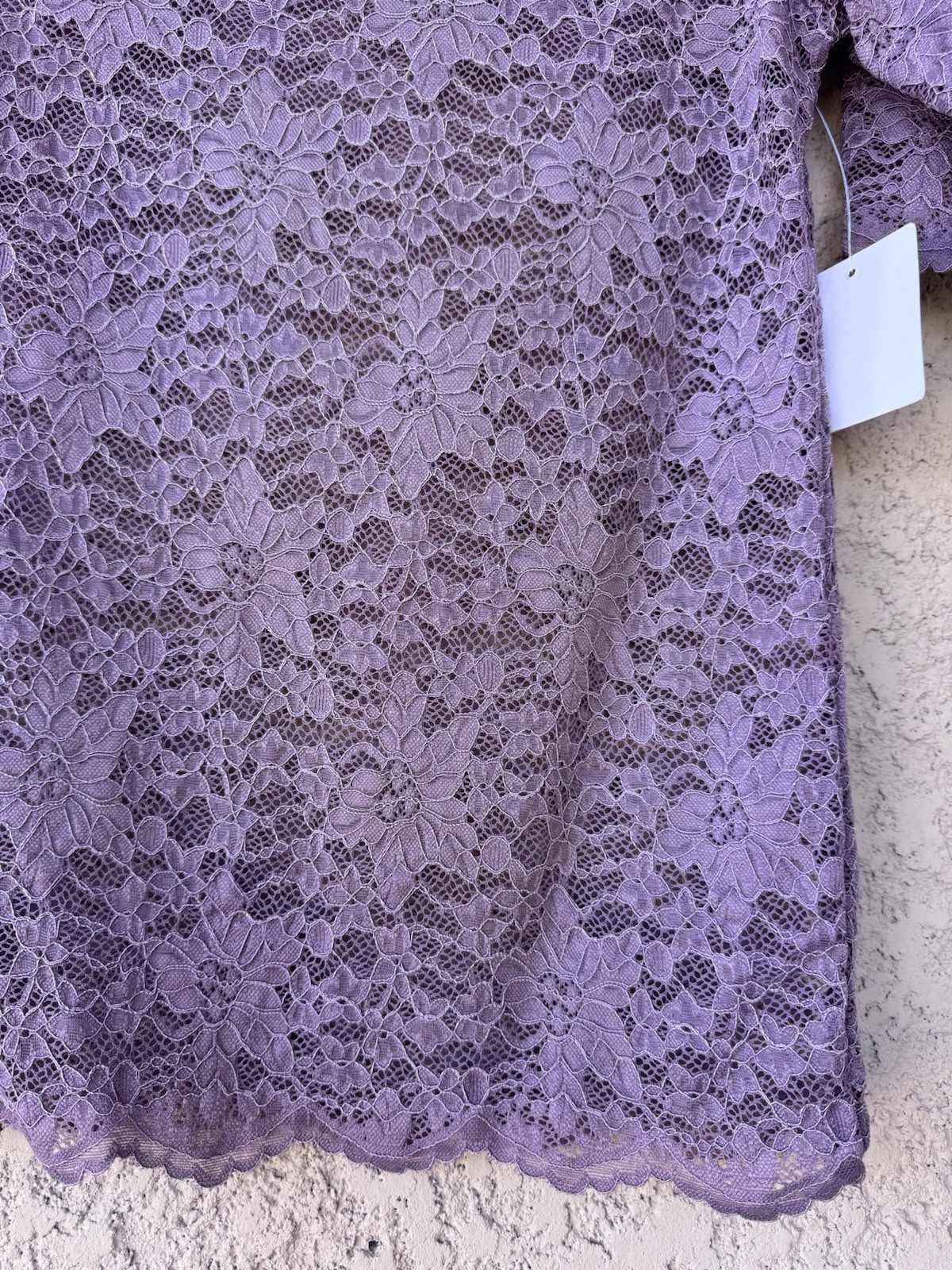 NWT Tinywillow Lilac Lace Floral Top Sz S Stretch Shirt Romantic Boho FREE SHIPP