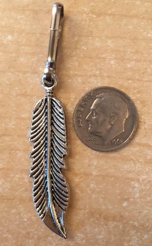 HANDMADE FEATHER ZIPPER PULLS PURSE CHARM KEY CHAIN FOB HANDBAG ACCESSORY