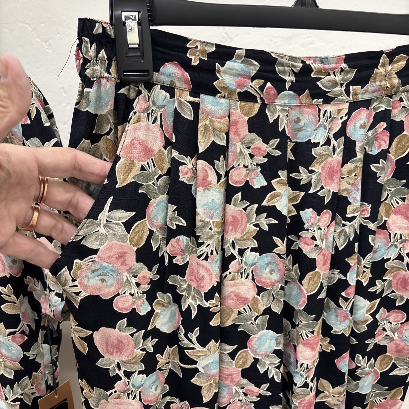 VTG Carole Little 2-Pc Set NWT Floral Shirt and Pant Grandma Core Large size 12