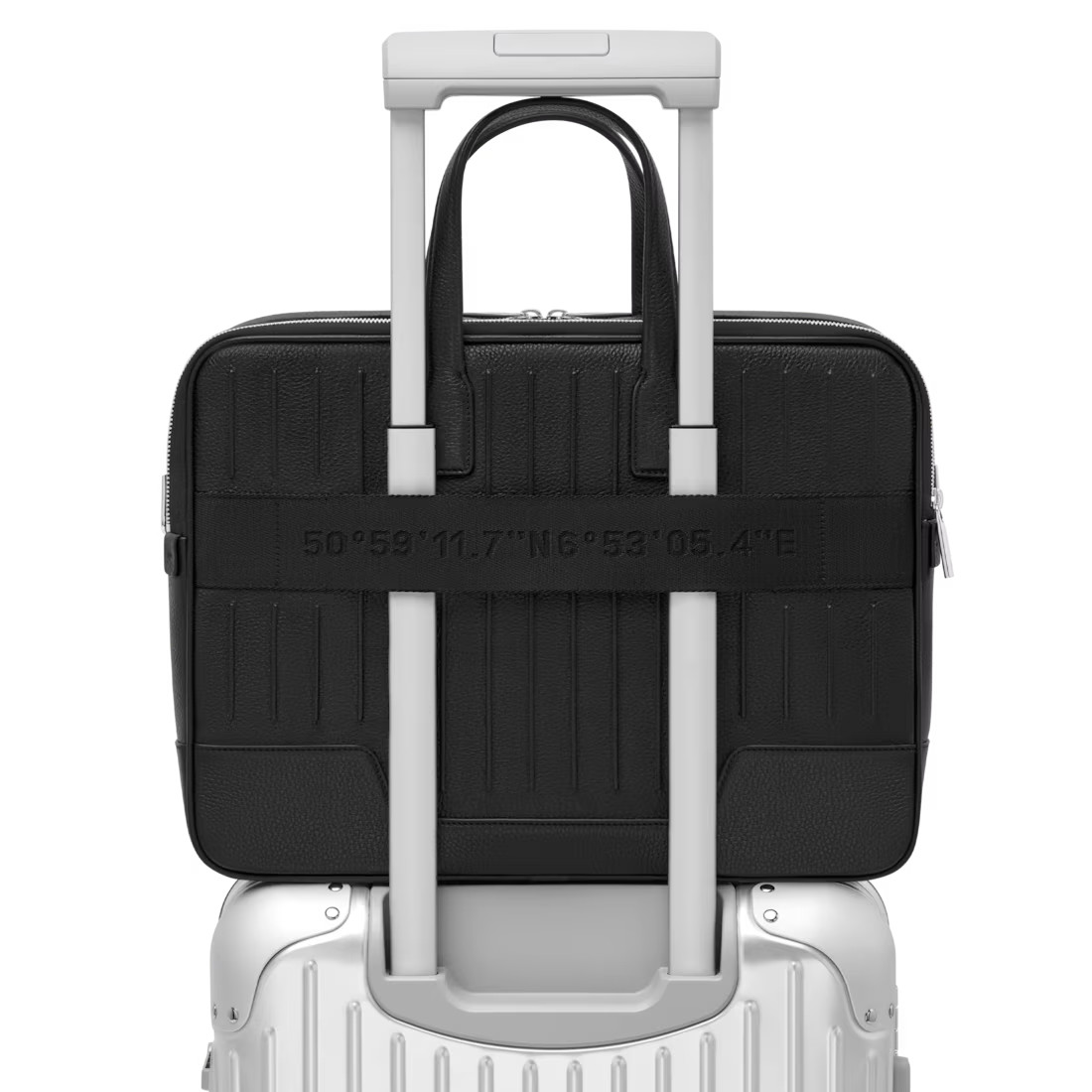 RIMOWA Never Still Leather Briefcase, Black, $1,790 Retail
