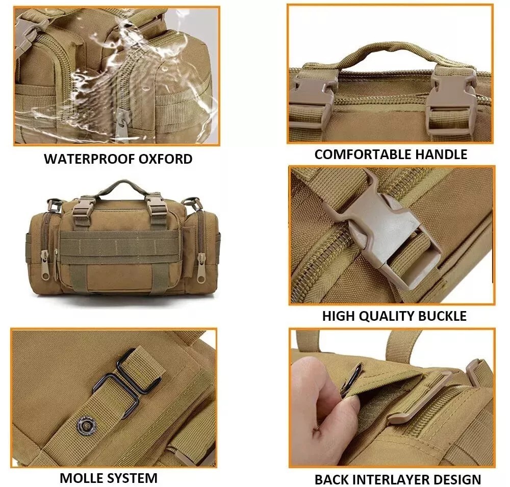 Crossbody Sling Chest Bag Multifunctional Outdoor Backpack Tactical Waist Pack