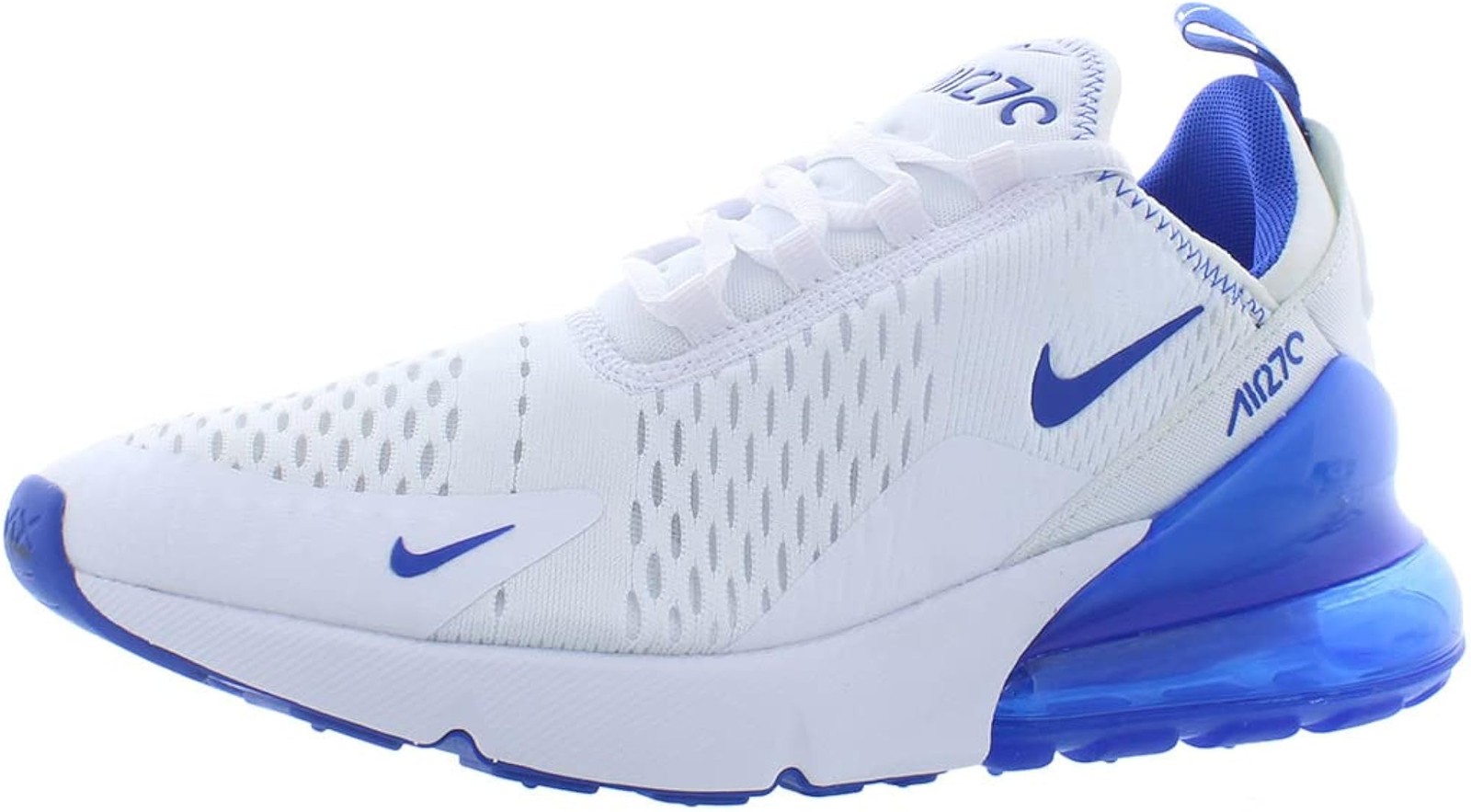 Nike Air Max 270 Men’s Shoes (DH0268-100, White/Racer Blue-Game Royal) Size 9.5