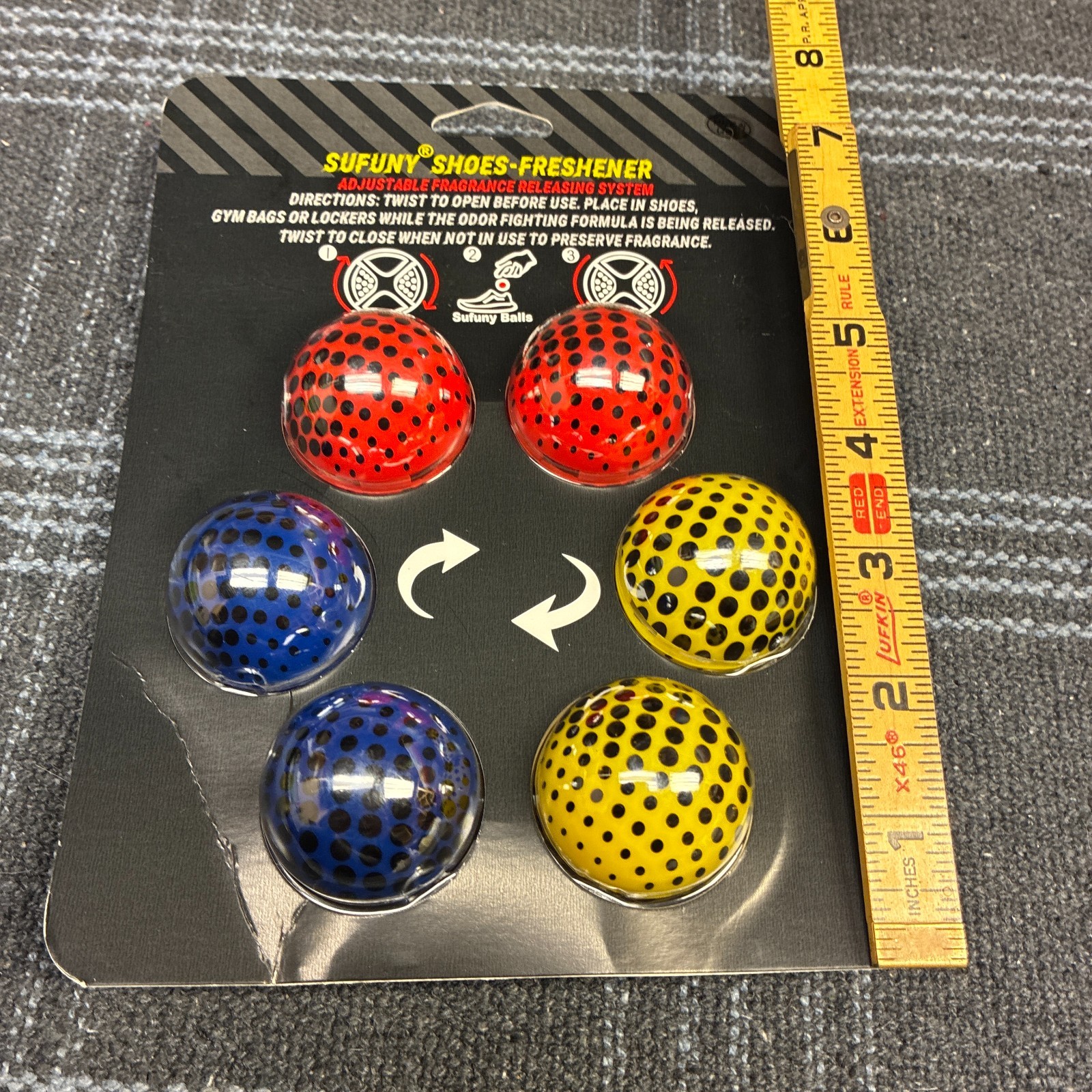 New Sealed Sufuny Shoe Deodorizer Balls Odor Eliminating For Shoes 6 Total