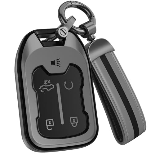 Gray 5 Buttons for Chevy/GMC Key Fob Cover Accessories