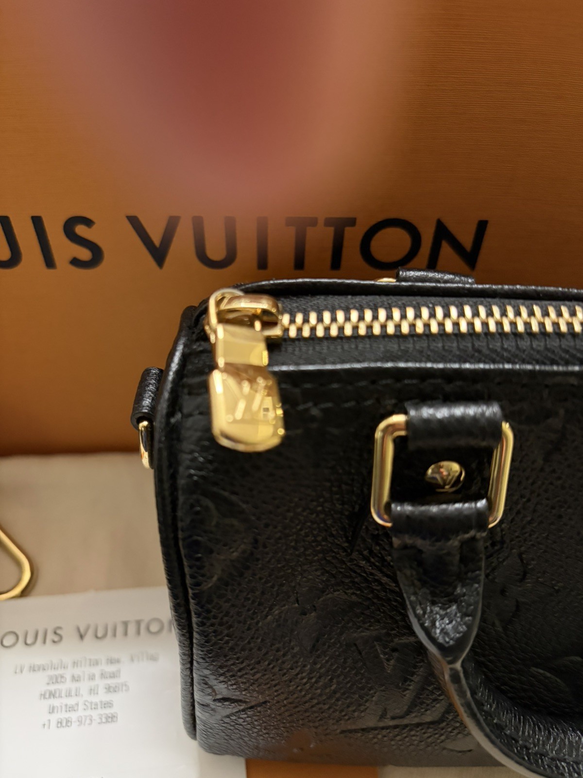 Louis Vuitton Nano Speedy Monogram Empreinte Crossbody bag PRE OWNED