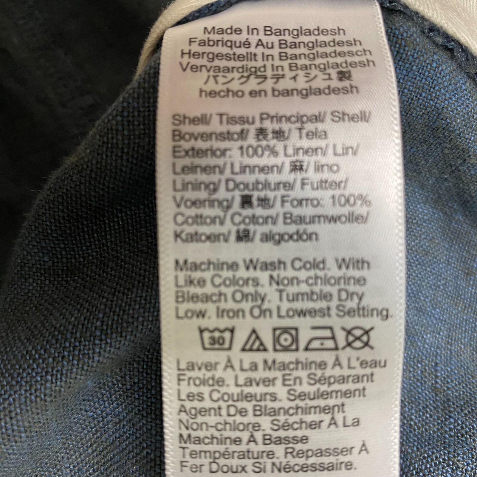 J. Crew Men’s 100% Linen Shorts Blue Size 34 Inseam 8.5 inches