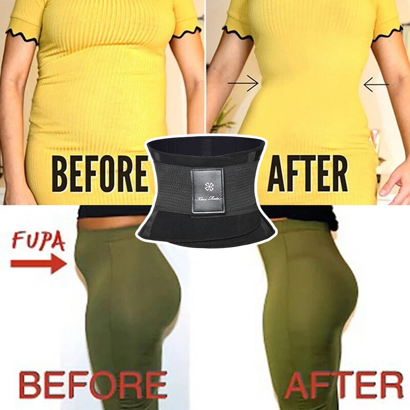 Sweat Waist Trimmer Belt Wrap Exercise Slimming Fat Burn Weight Loss Body Shaper