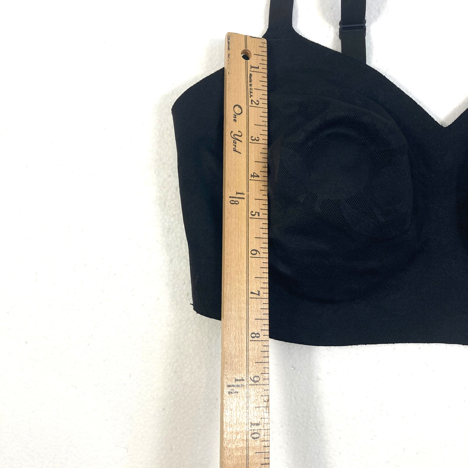 Athleta Bra Womens Large Black Wireless Lightly Padded Adjustable Strap Lace