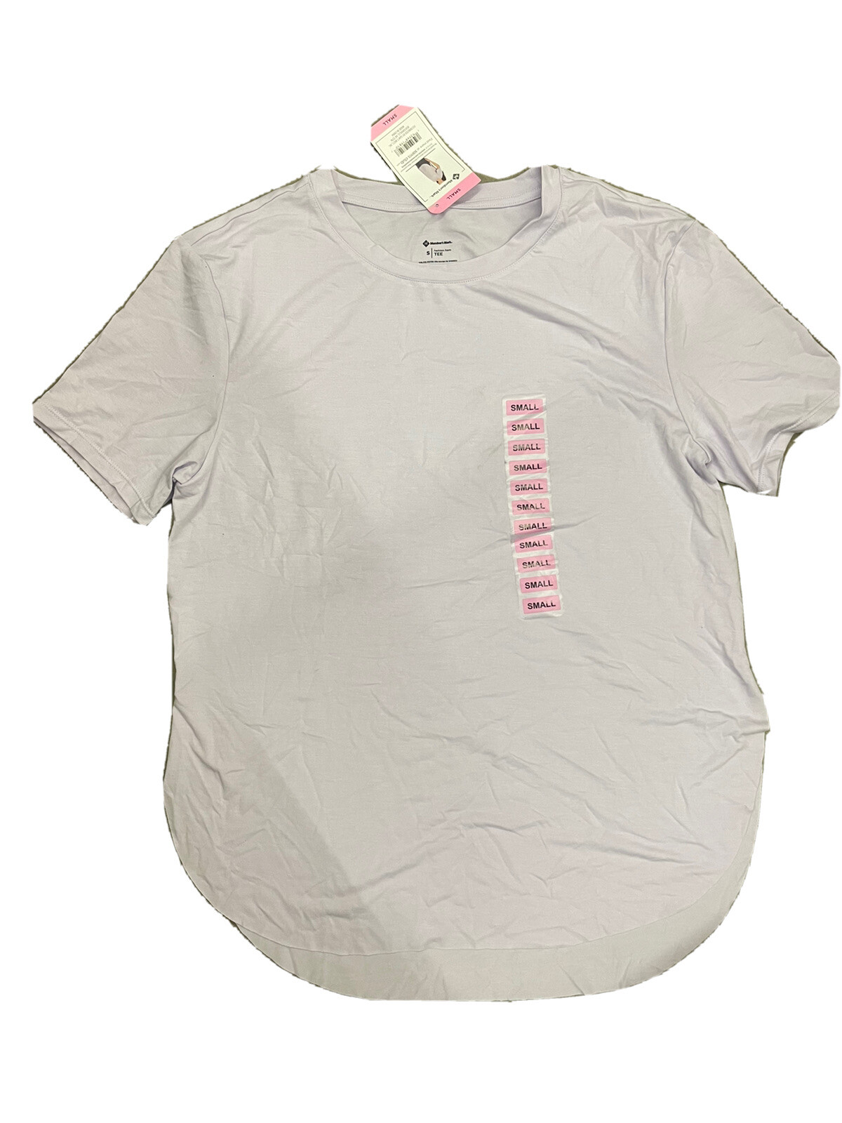 Member s Mark Fashion Hem Tee Light Purple Size Small