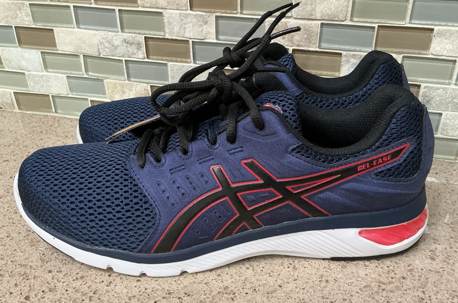 ASICS Gel Ease Mens Shoes Peacoat Black 1011B787-400 Size 9 Sneakers EUC