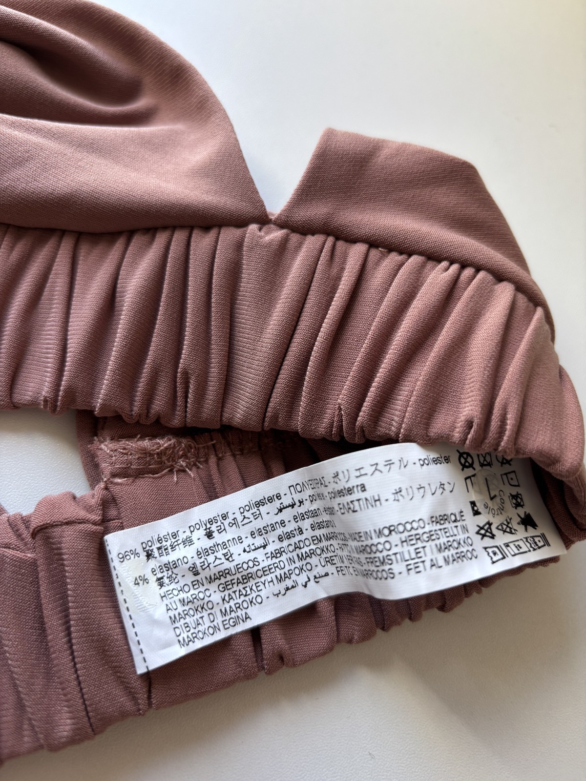 Zara Pink Nude Elastic Band and Adjustable Straps Triangle Bralette Size Small