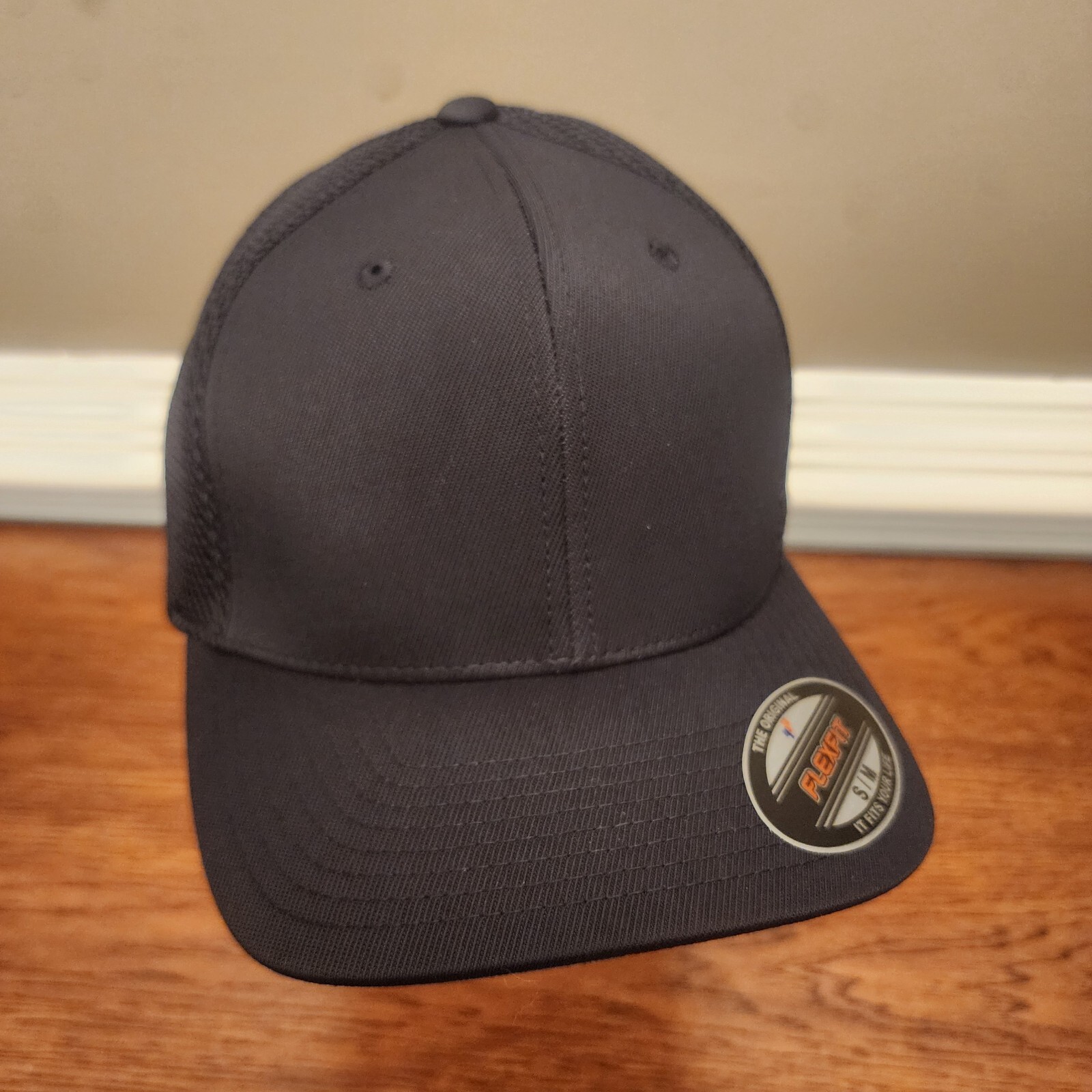 Flexfit Ultra Fibre Cap Hat Fitted Air Mesh 6533 Flex Fit Blank Black Adult S/M