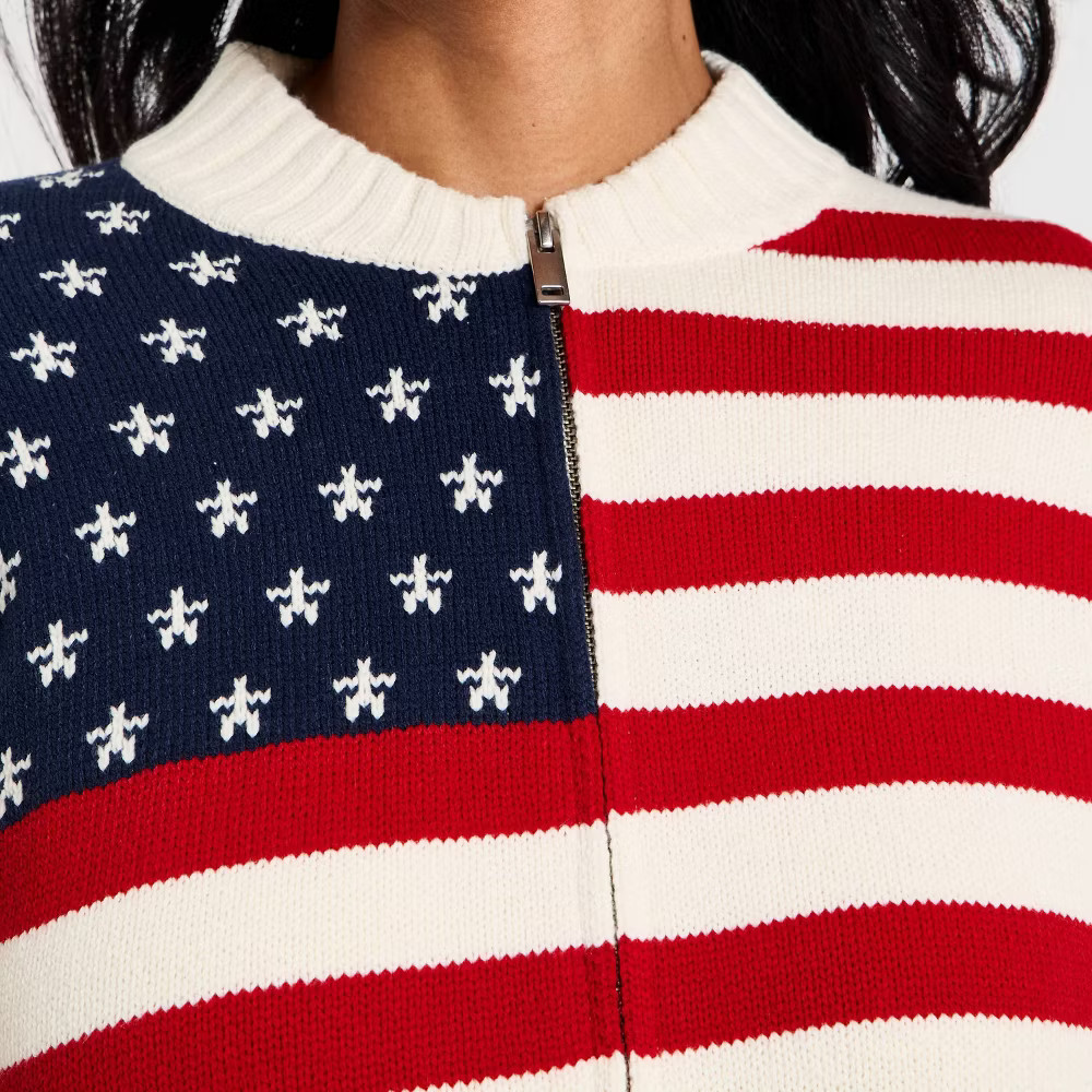 Women Americana Full Zip Cardigan – Universal Thread Cream M