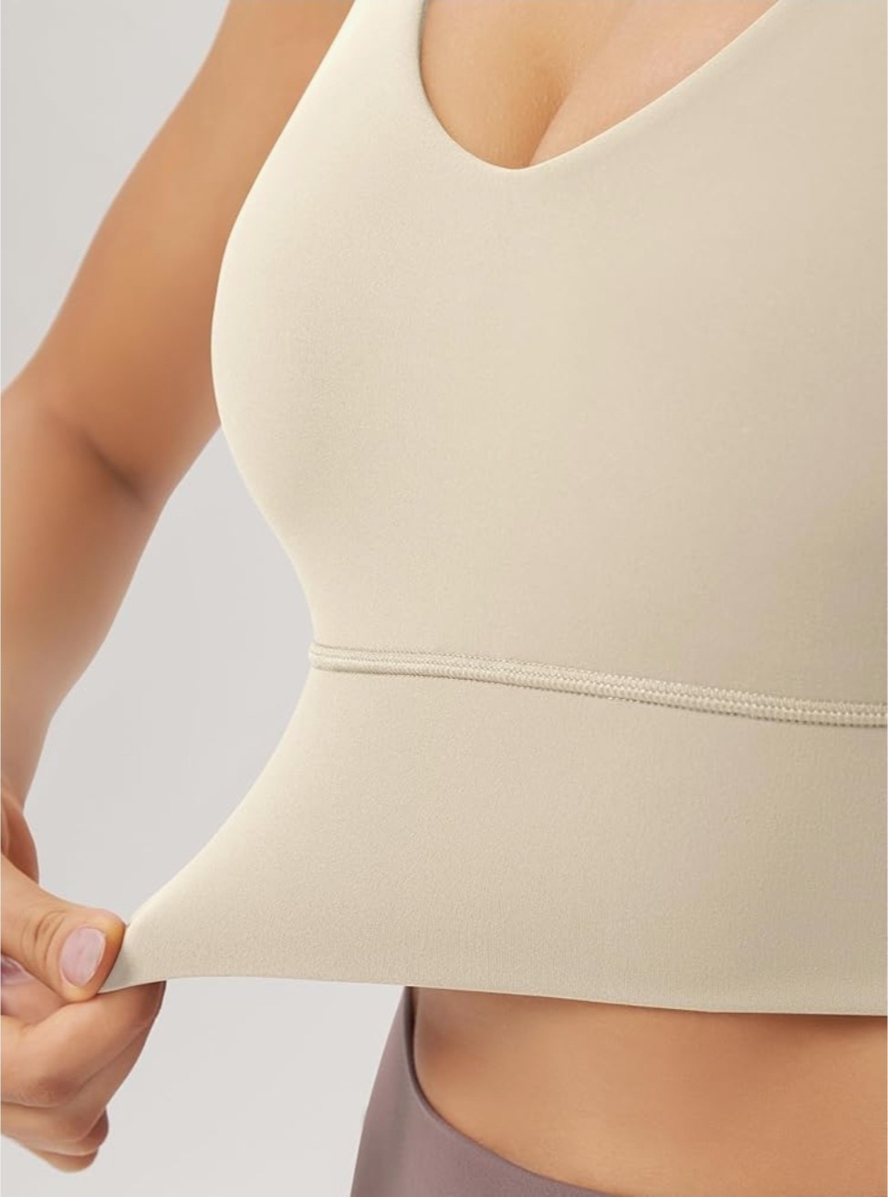 X-large Women’s Longline U-Back Sports Bra V-Neck Padded Yoga Workout Wirefree