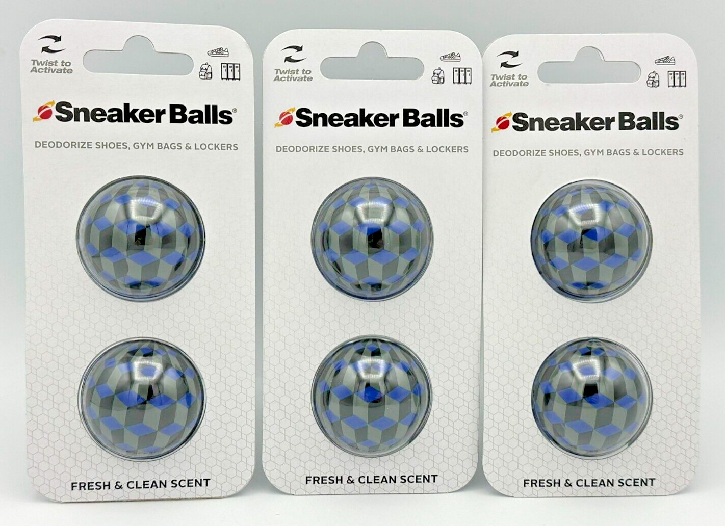 Sneaker Balls – Matrix 3 PACKS of 2 – 6 TOTAL Deodorize SHOES BAGS LOCKERS