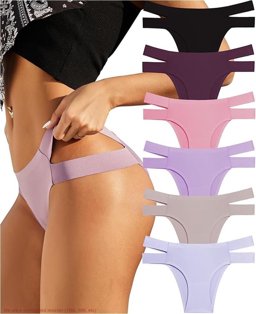 Knowyou Cotton Womens Underwear No Show High Cut 6 Per Pack L *SEE DEAL!!!*