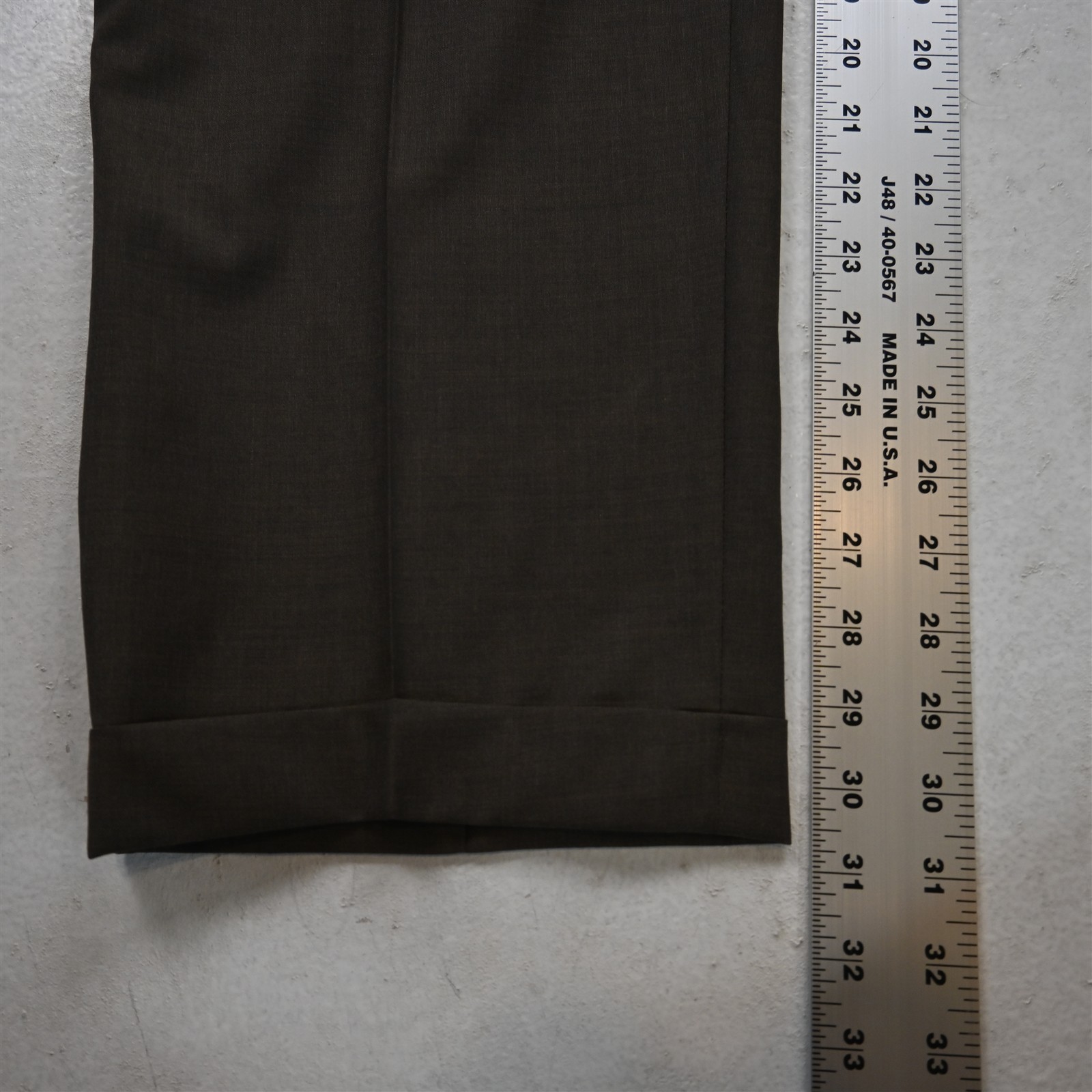 Ermegildo Zegna 36×30 Brown 100% Wool 75L102 Pleated Cuffed Dress Mens Pants