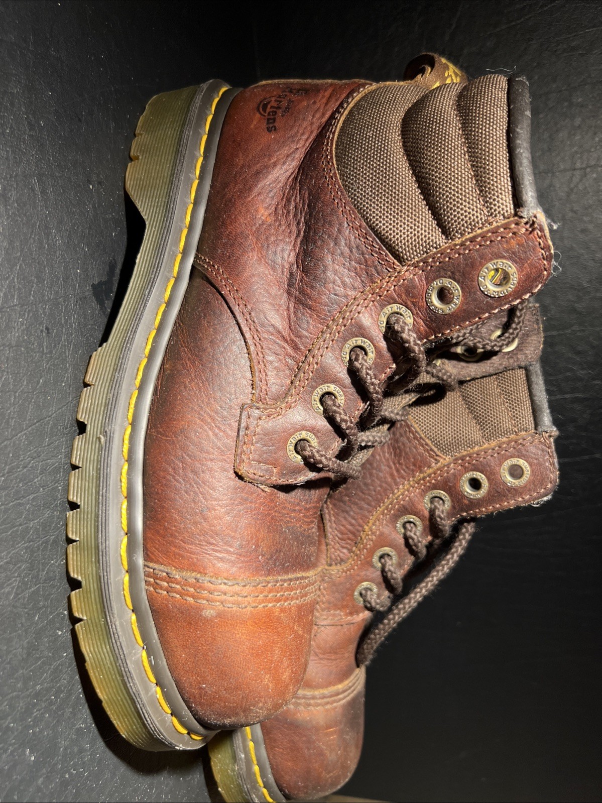 Dr. Martens Industrial Steel Toe Work Boots Brown Men’s US 7 UK 6 EU 39