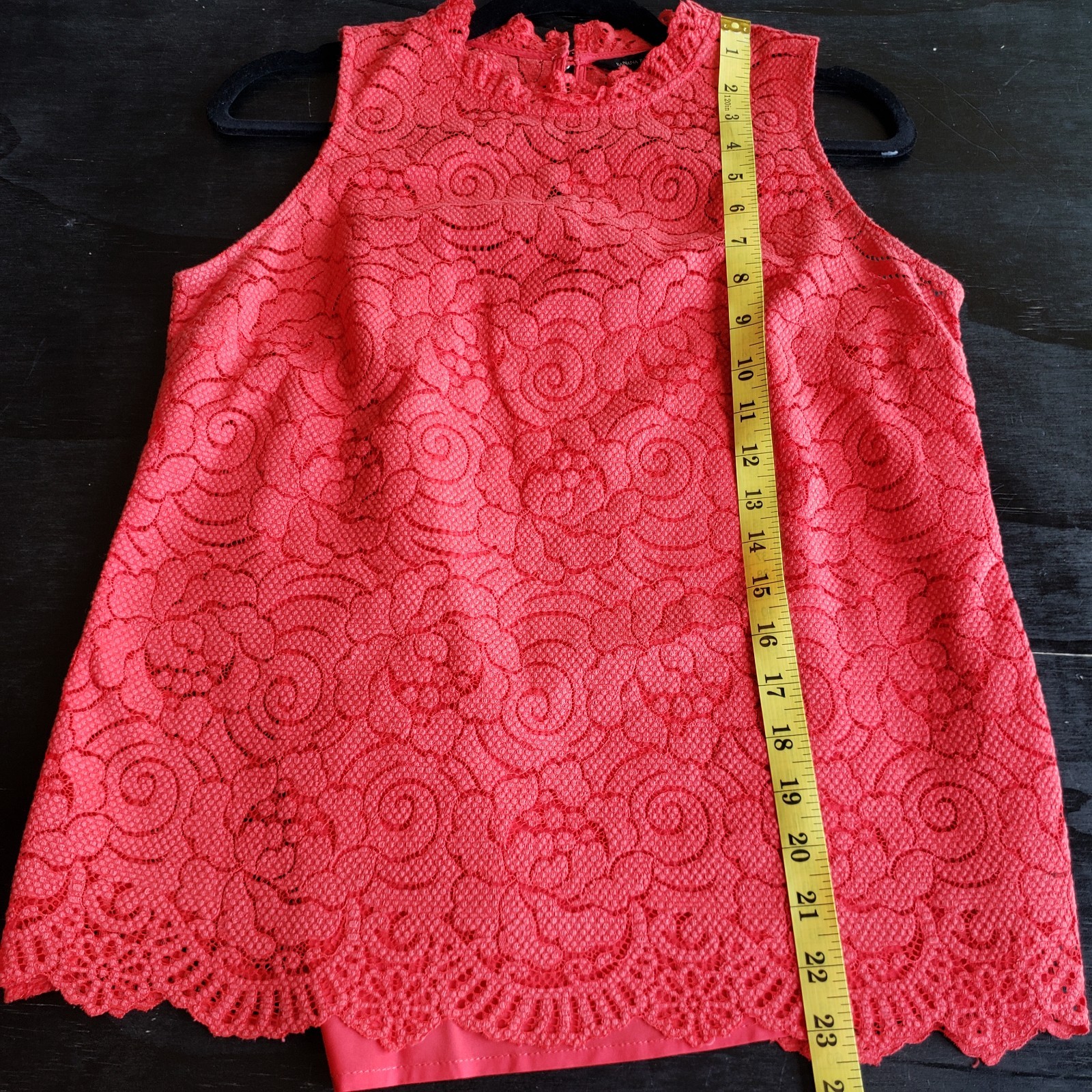 Banana Republic Top S Lace Sleeveless High Neck With Camisole Colorful Resort