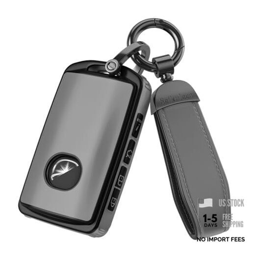 Gray TPU Key Fob Cover for Mazda – Matte TPU Key Fob Cover