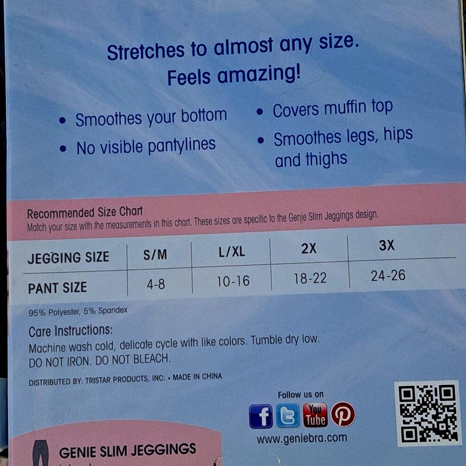 Genie 2Pk As Seen on TV Ultra Soft Plush Lining Black Jeggings Women’s S/M