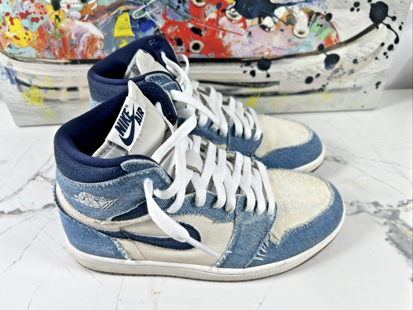 Nike Air Jordan 1 OG High Denim FQ2947-100 Mens 7 Womens 8.5 🔥 DENIM DRIP