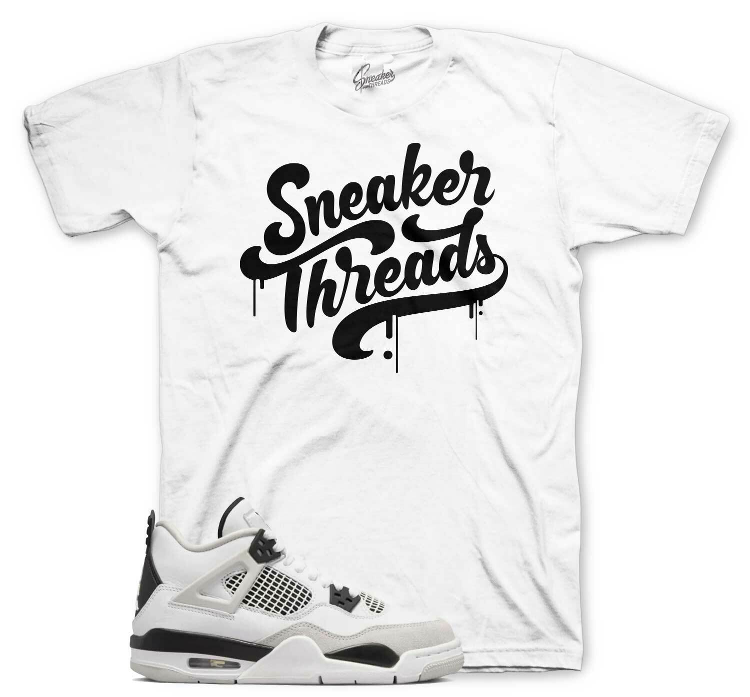 Shirt To Match Jordan 4 Military Black 4s Shoes – ST Drip Sneaker Tee