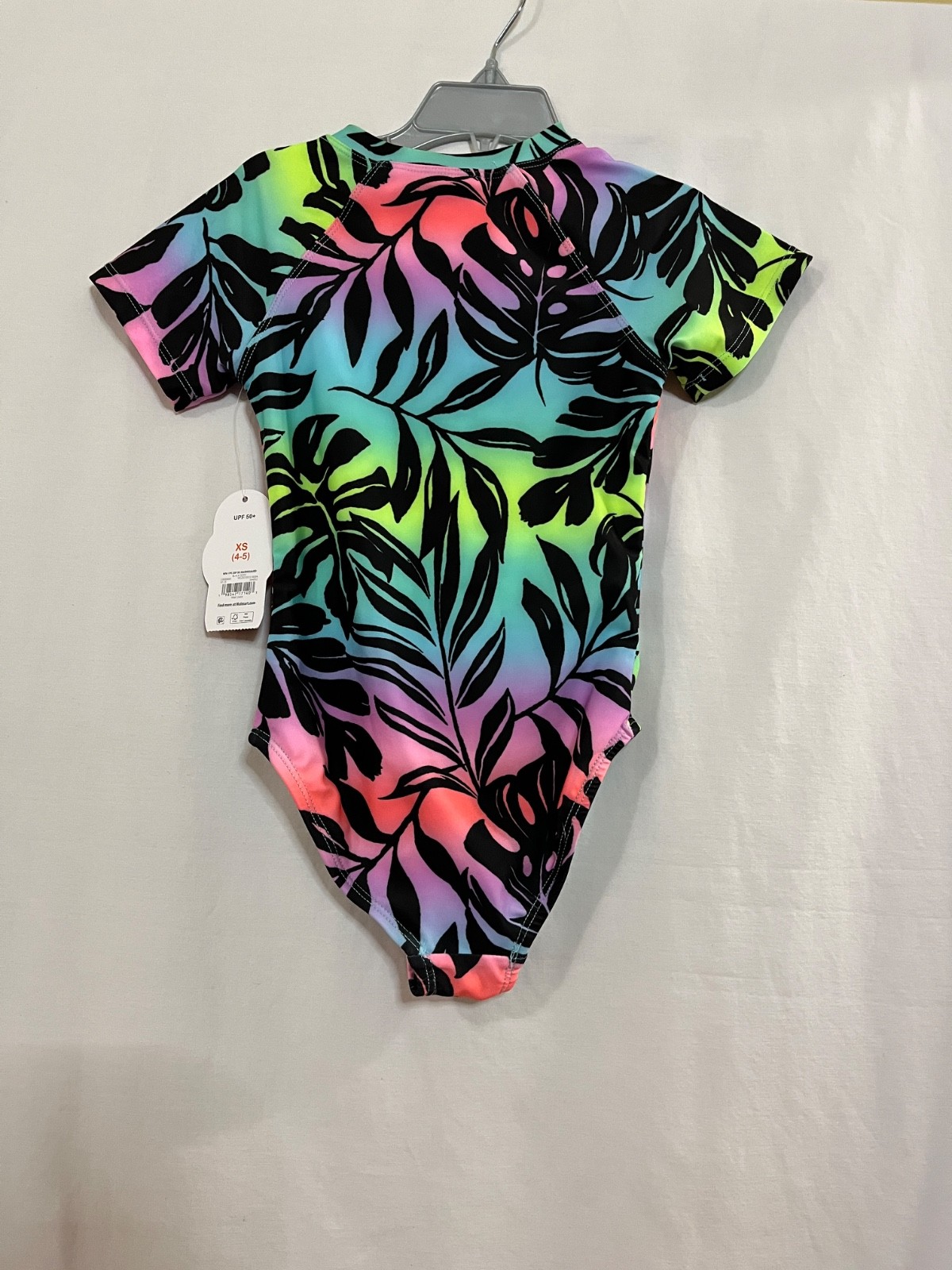 New Wonder Nation Tropical Rash Guard 1pc Girls Short Sleeve UPF 50+ Many Sizes