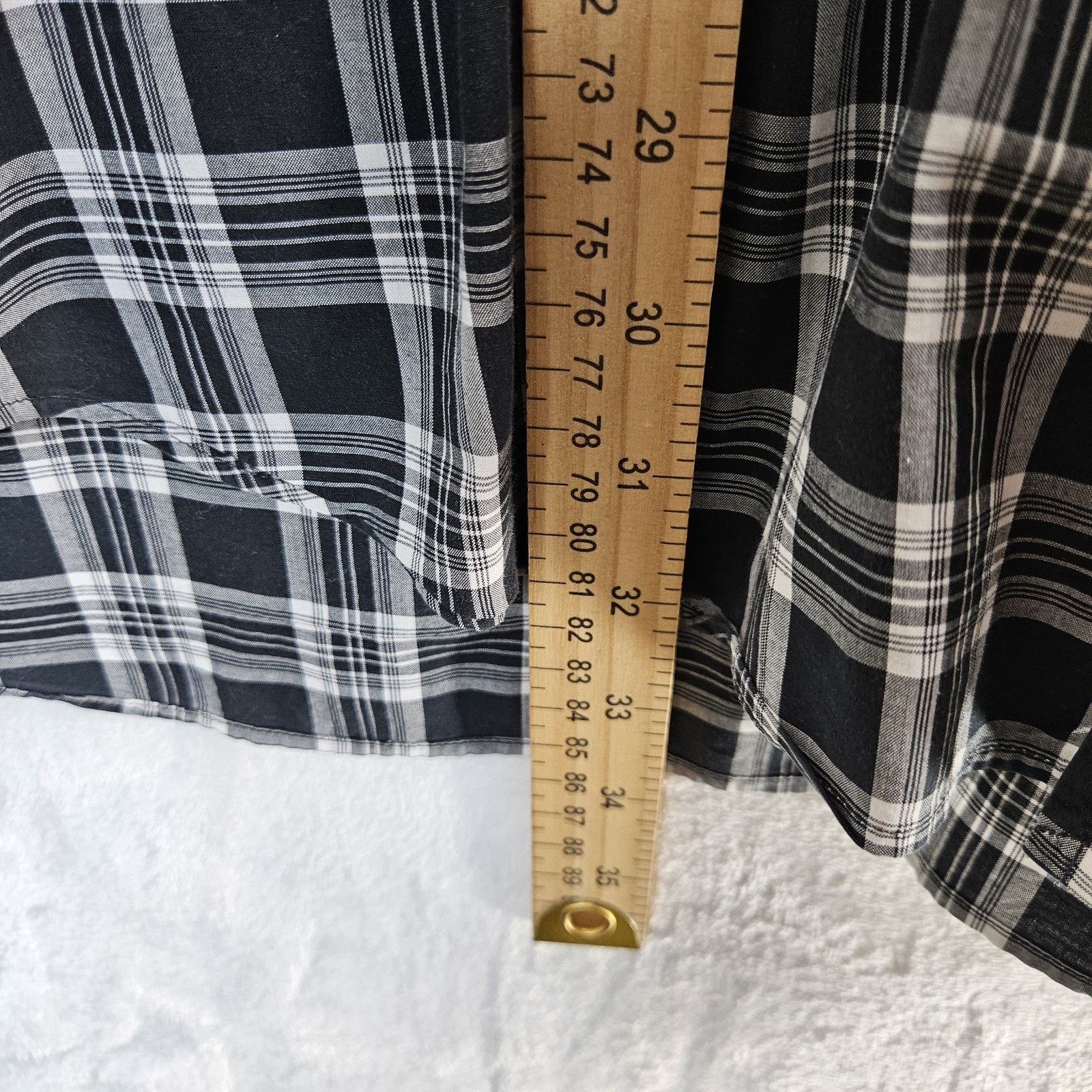 Ralph Lauren Blake Shirt Mens XL Black Tartan Plaid Short Sleeve Cotton Pony