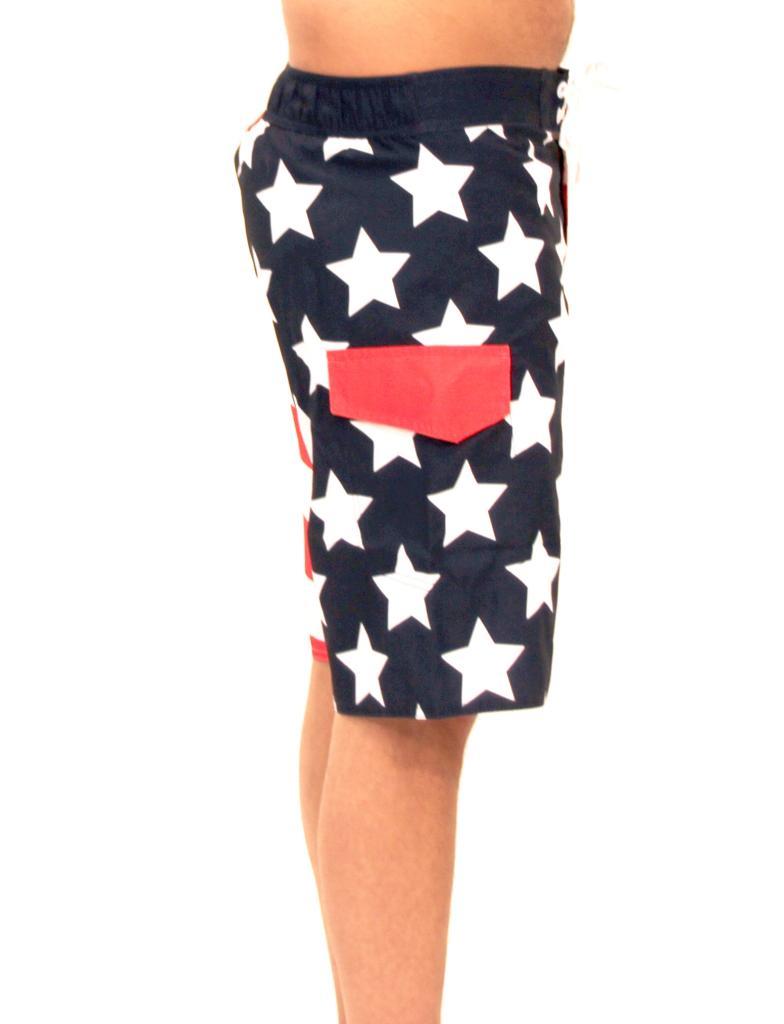 Adult Mens United States Patriot American Flag Stars and Stripes Boardshorts