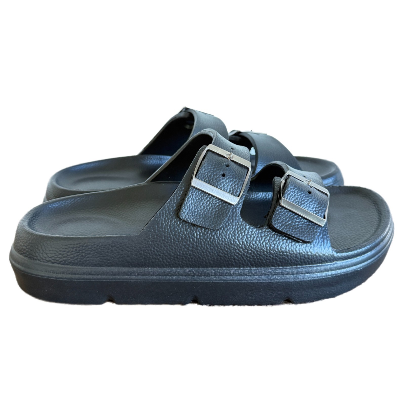 Men Women Platform Sandals Thick Sole Comfort Slides Buckle Slippers Beach Shoes