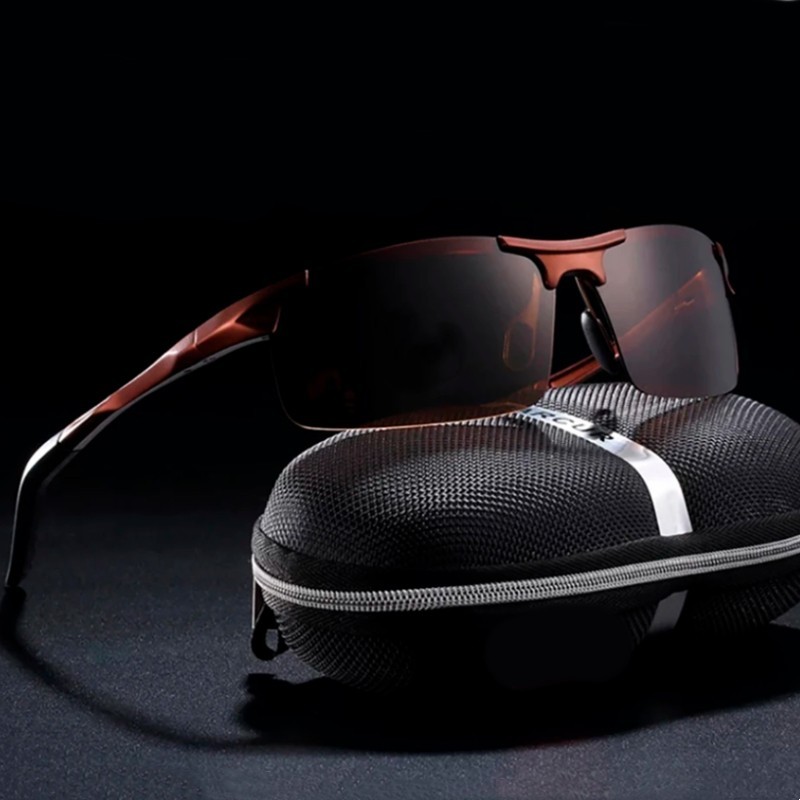 Aluminum HD Polarized Photochromic Sunglasses Men Driving Sport Outdoor Glasses