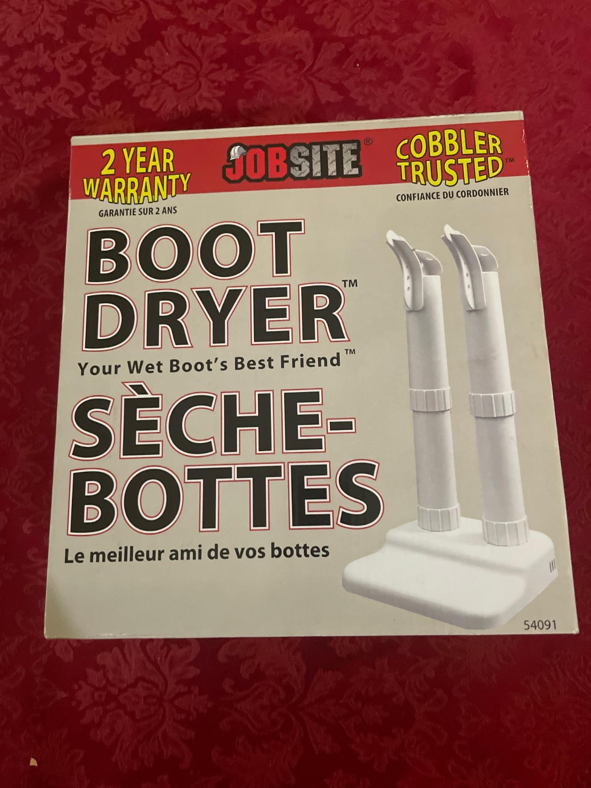 JobSite Silent Boot Dryer Electric Shoe Glove Warmer Deodorizer 54091 NEW