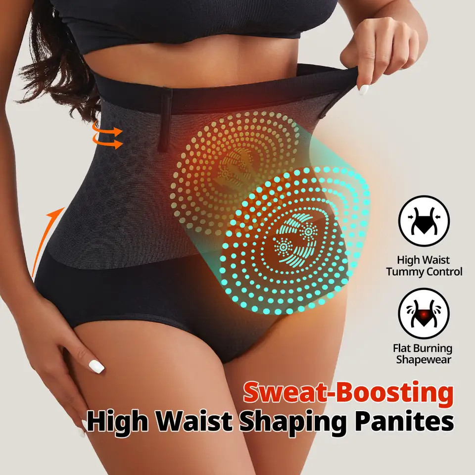 Women’s High Waist Shaping Panties Magnetic Therapy Abdomen Control Waist Traine
