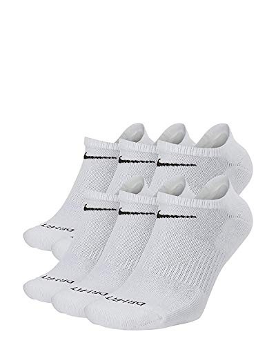 Nike Everyday Plus Cushion No Show 6PK White Large SX6898-100