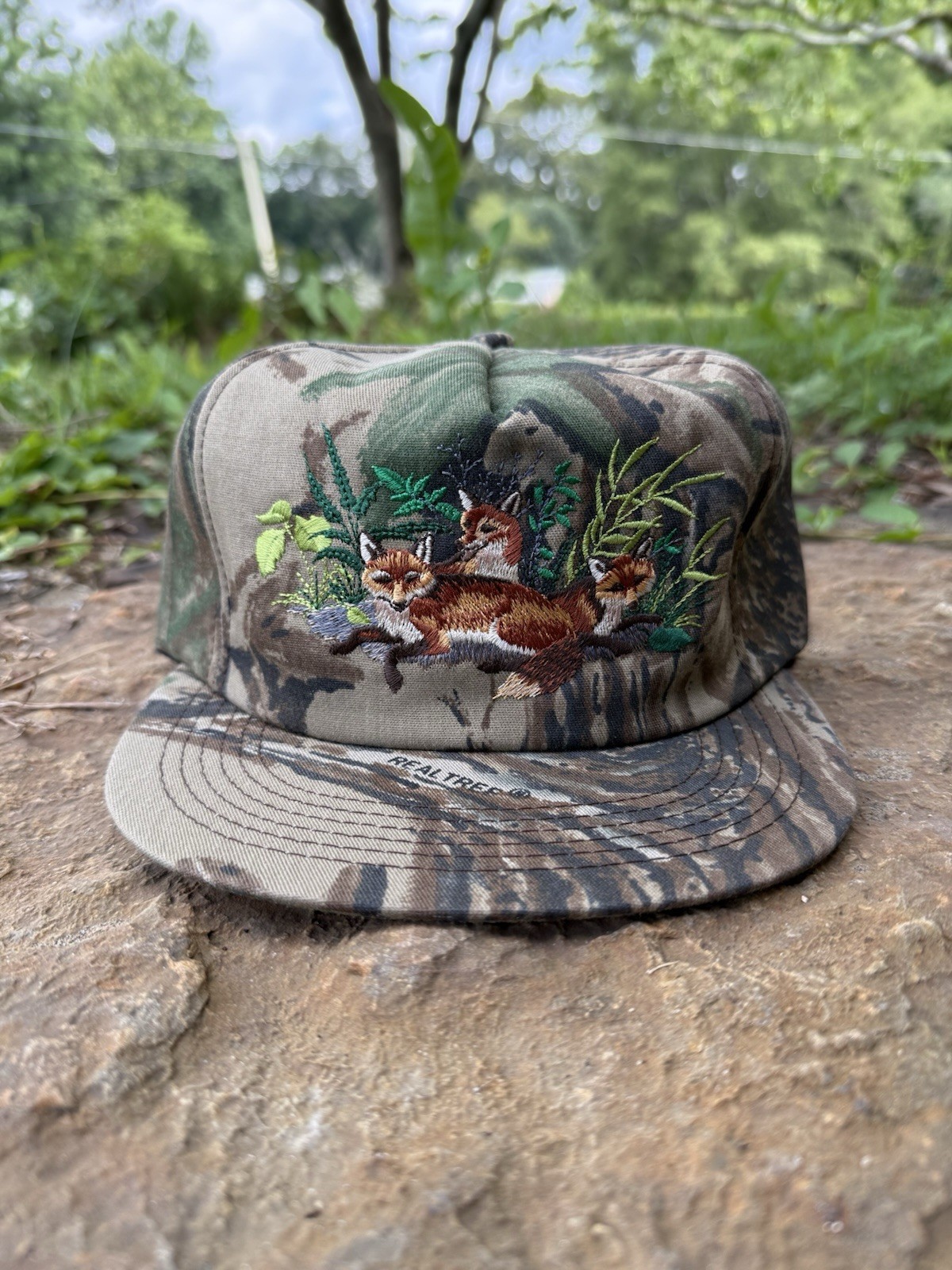 Vintage K-Products Realtree Camo Fox hunting wildlife snapback hat