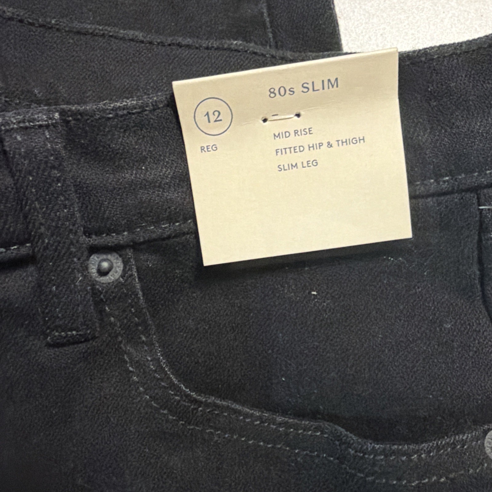 Women’s Mid-Rise 80’s Slim Fit Jeans – Universal Thread Black 12: Ankle