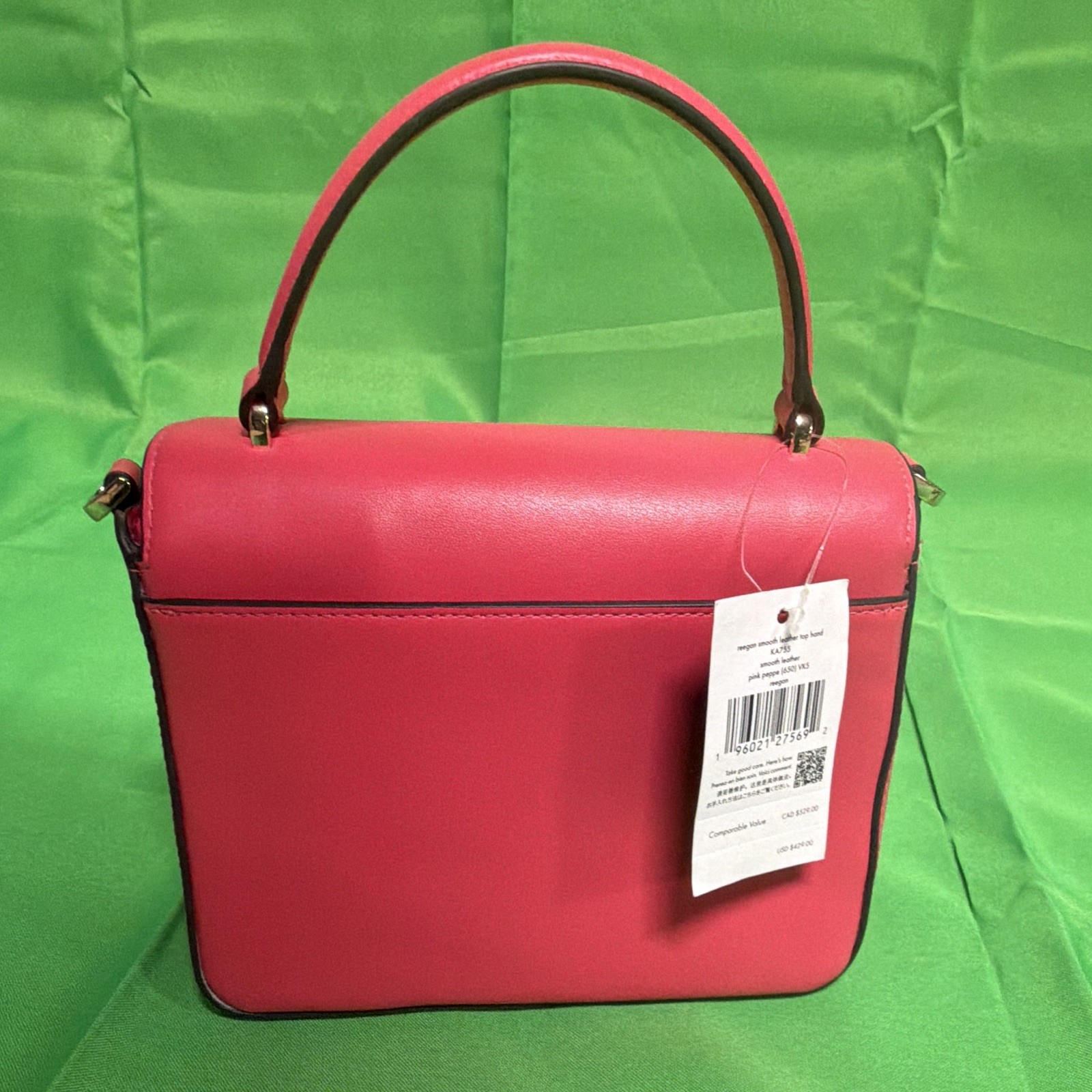 kate spade new york Pink Small Satchel Top Handle Crossbody Flap Gold Hardware