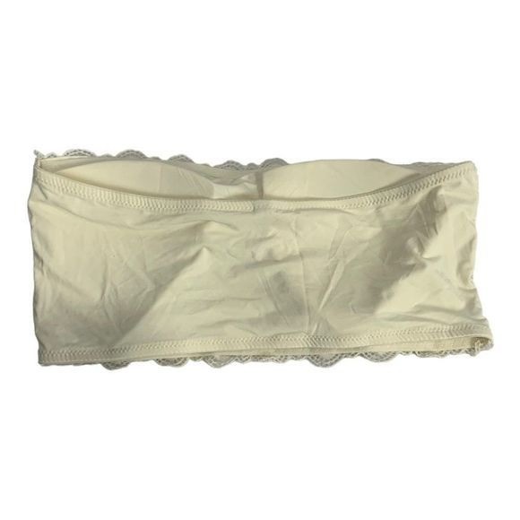 Lucky Brand Womens Large Lace Bandeau Ivory 90% Nylon 10% Elastane China