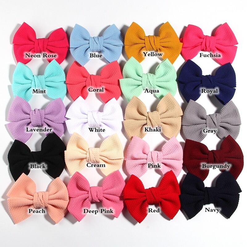 50PCS 11CM 4.3″ Big Seersucker Waffle Hair Bows For Hair Accessories Boutique
