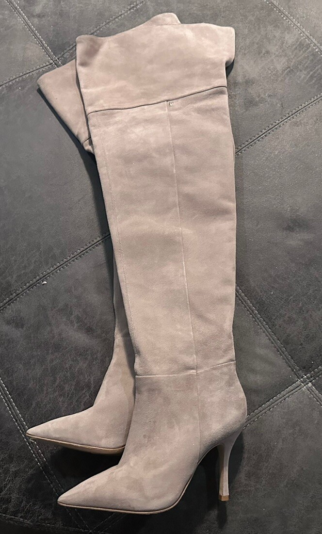 larroude boots Kate Sz 8.5m Super High Thigh High Boots Dark Sand Color