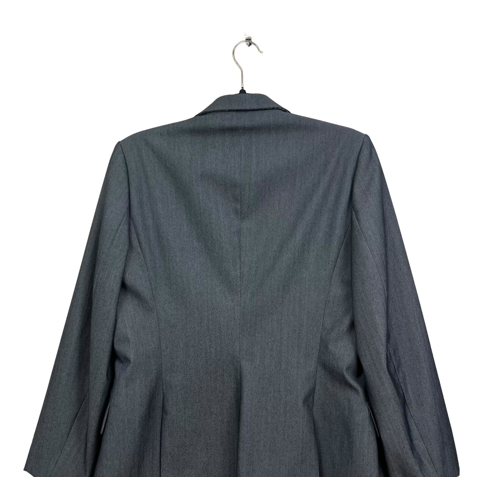 Tintoretto Womens Wool Blazer Single Button Double Vented Lined Gray Size 32*