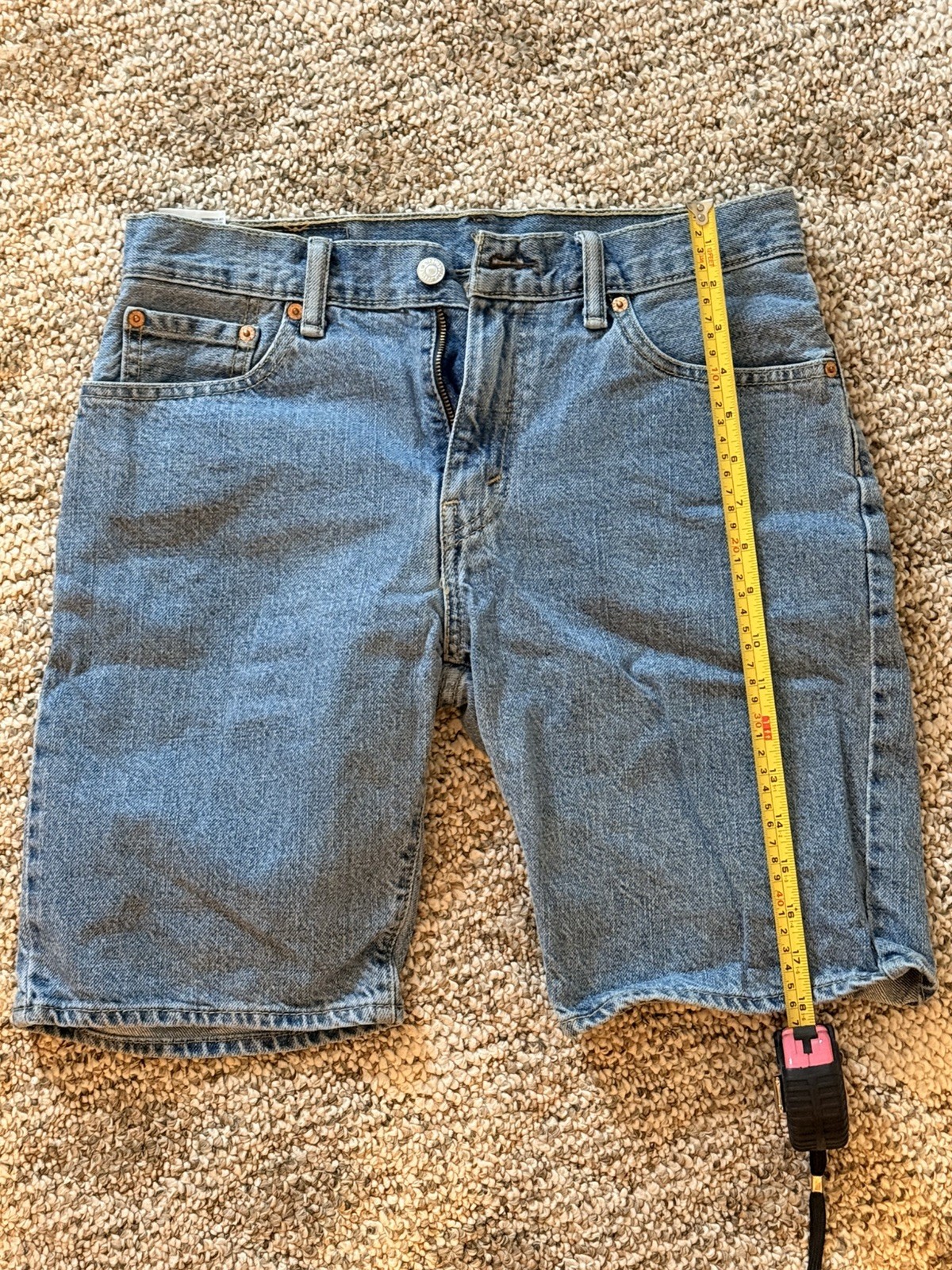 Levis 505 Vtg jean shorts men’s 34 blue Y2K Regular Fit inseam 8.5 inches cotton