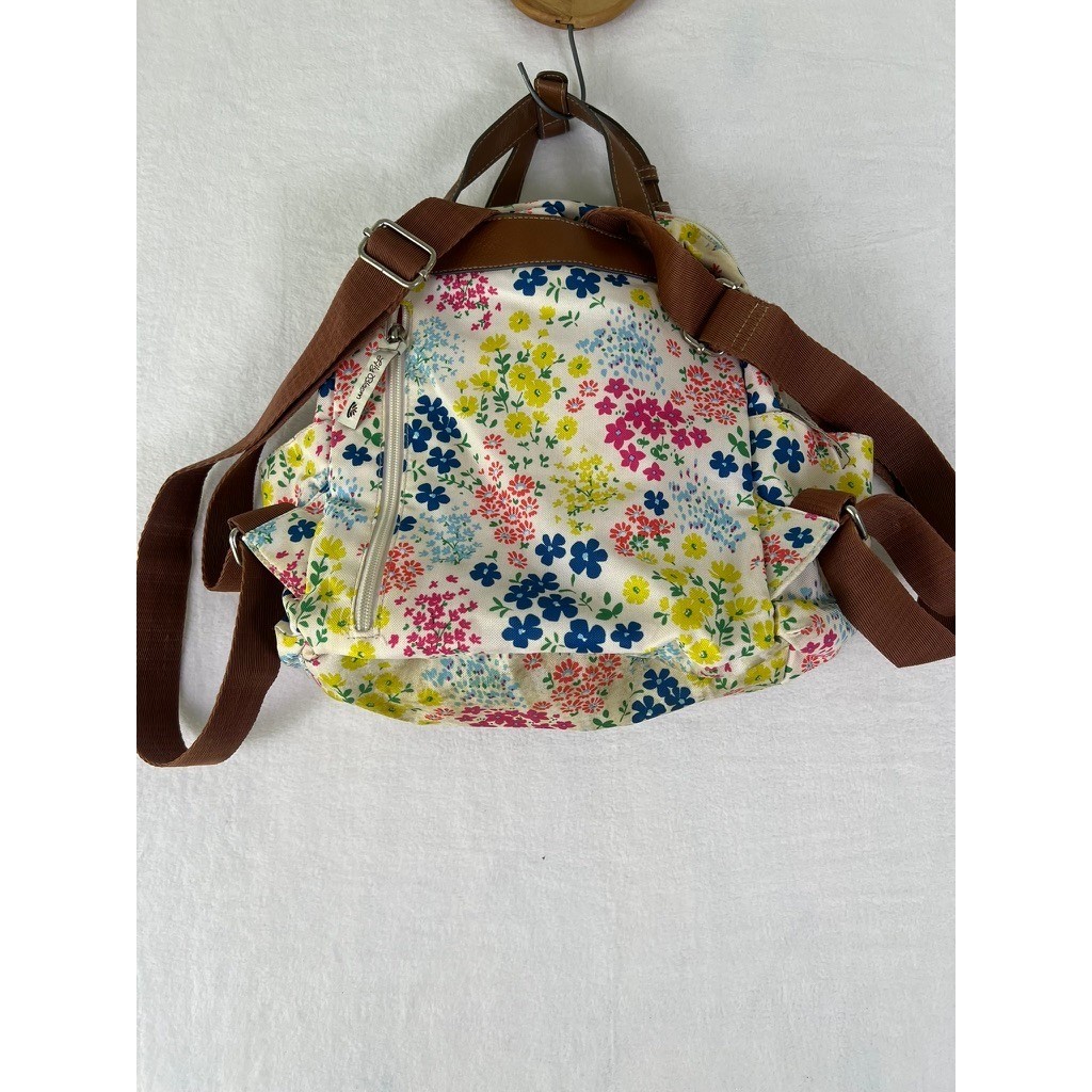 Lily Bloom Backpack Womens Medium Multi-Color Floral Eco-Friendly Canvas Bag