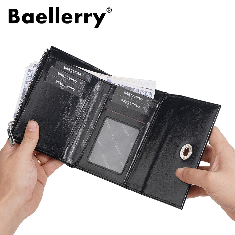 Fashion Women’s Wallets Credit Card Holder Hasp Leather Zipper Coin Pocket Purse