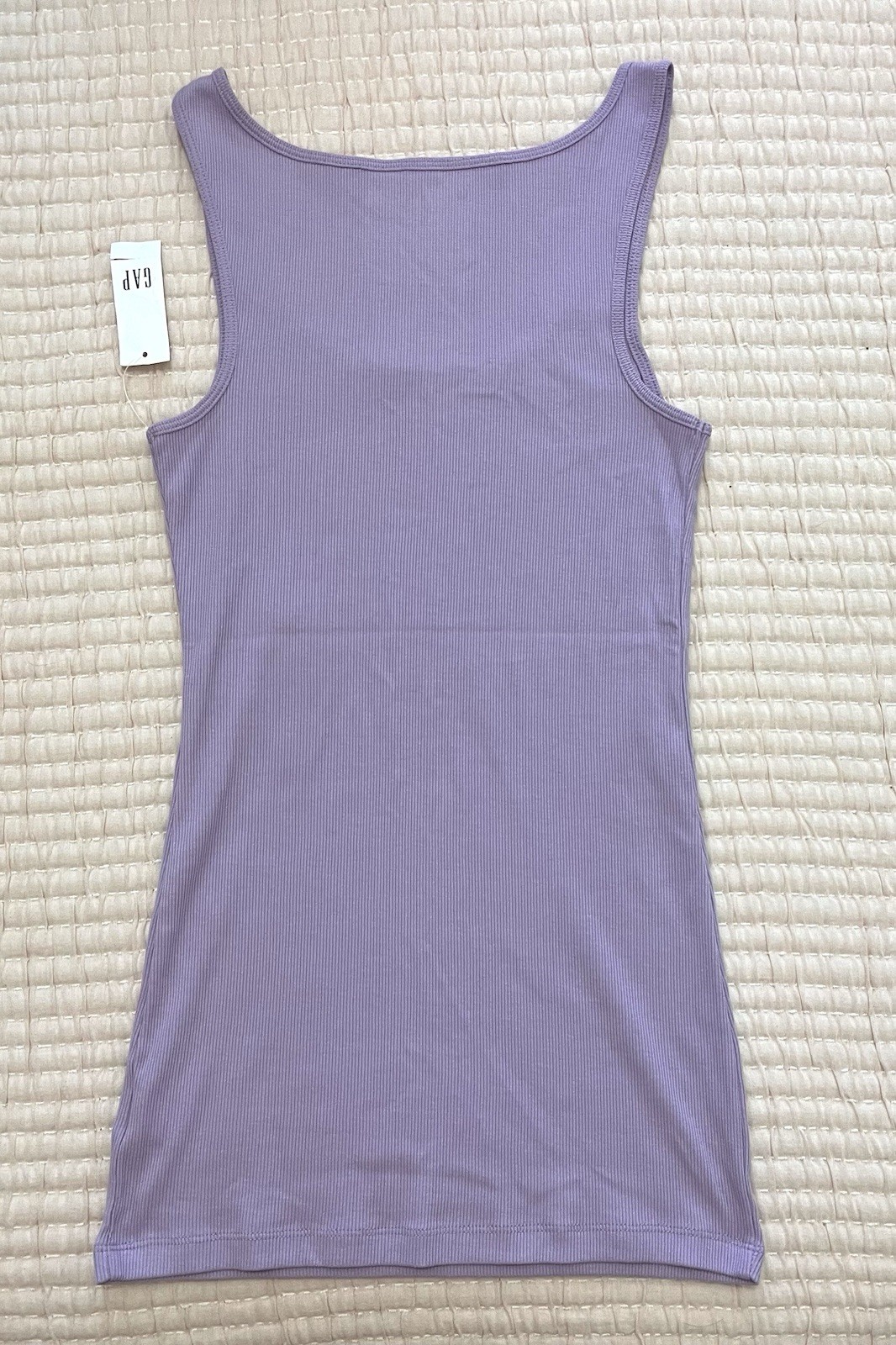 New GAP Fitted Ribbed Tank Top Lavender Light Purple Size Small
