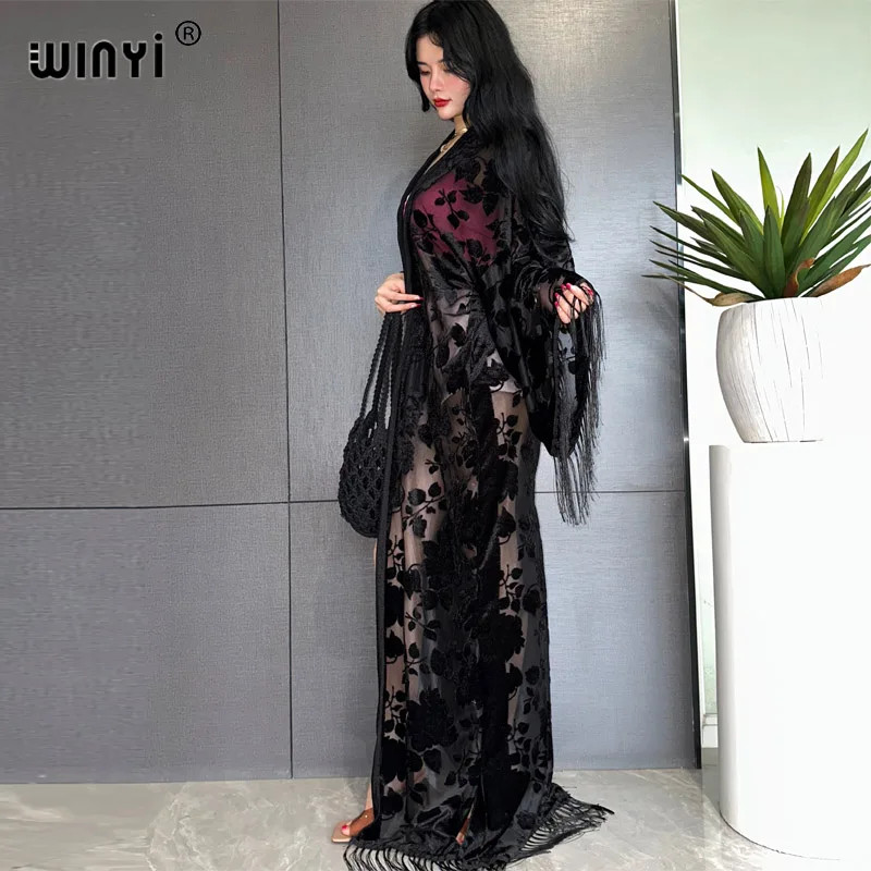 Middle East Coat Muslim Fashion Kaftan Kimono Maxi Robes Streetwear Open Abaya P